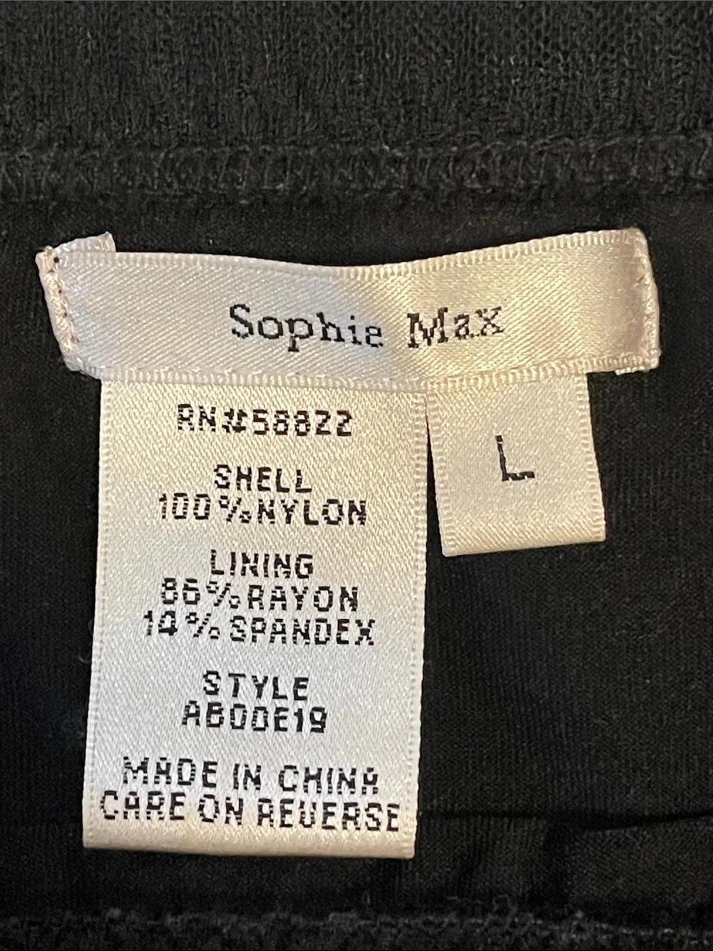 Sophie Max Black Tiered Maxi Skirt Sz- L